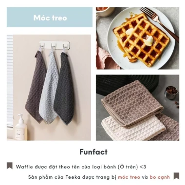 Khăn lau kính Waffe FEEKA microfiber có móc treo – Không rụng lông, siêu xịn, chỉ 20.000₫ 8