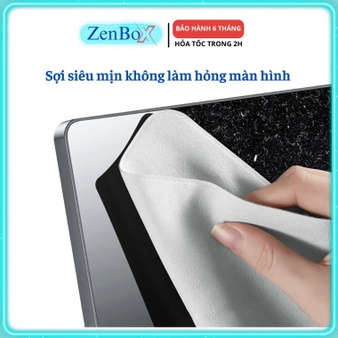 Khăn lau màn hình Microfiber ZenBox đa năng - Giá chỉ 25.000đ, phù hợp cho kính, điện thoại, laptop, iPad