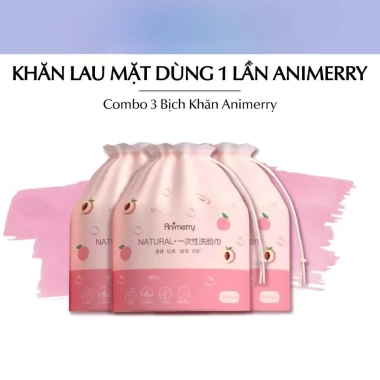 Khăn lau mặt 1 lần Animerry - Giấy khô và ướt, cuộn 40 tờ, du lịch, giá 50.000đ 6