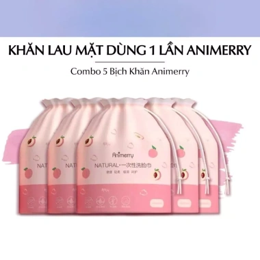 Khăn lau mặt 1 lần Animerry - Giấy khô và ướt, cuộn 40 tờ, du lịch, giá 50.000đ 7