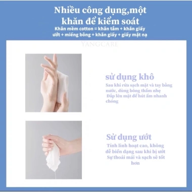 Khăn Lau Mặt Dùng 1 Lần Dạng Cuộn - Tẩy Trang Vệ Sinh, Giá 14.500 VND