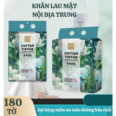 Khăn Lau Mặt Khô Đa Năng 1 Lần 600g, 180 Tờ - Hàng Nội Địa Trung Cấp, Giá chỉ 120.000₫