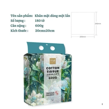 Khăn Lau Mặt Khô Dùng 1 Lần 600g 180 Tờ Hàng Nội Địa Trung Cấp Giá 99.000 VND 3