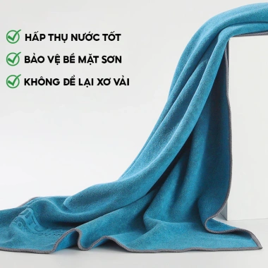 Khăn lau ô tô Focar vải lông cừu – hút ấm, hút bụi, không xước sơn, 47.000₫