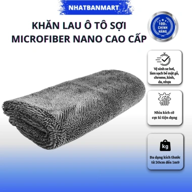 Khăn Lau Ô Tô Microfiber Nano Cao Cấp - Mềm Mịn Siêu Thấm, Đa Năng, Giá 38.500₫ Khăn Lau Ô Tô Microfiber Nano Cao Cấp - Mềm Mịn Siêu Thấm, Đa Năng, Giá 38.500₫