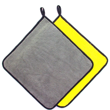 Khăn Lau Ô Tô Xe Hơi Đa Năng 2 Lớp Cao Cấp Microfiber Vàng 30x30 Siêu Sạch Không Đổ Lông Giá chỉ 9.000đ 2