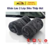Khăn Lau Ô Tô Xe Máy 2 Lớp Microfiber Siêu Thấp Hút 40x40cm Giá chỉ 85.000đ