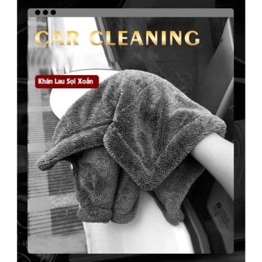 Khăn Lau Ô Tô Xe Máy 2 Lớp Microfiber Siêu Thấp Hút 40x40cm Giá chỉ 85.000đ