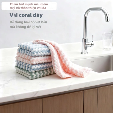 Khăn Lau Siêu Thấm Loại 1 30x30cm Luxury Towels Mềm Mại, Hút Nước, Dùng cho chén dĩa và làm móng - Giá 61.000₫ 3
