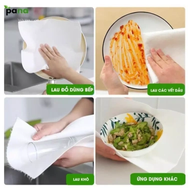 Khăn Lau Sợi Tre Đa Năng PANA – Siêu Thấm Hút, Không Dính Dầu, Kháng Khuẩn Tự Nhiên, 110.000₫