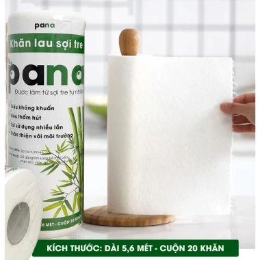 Khăn Lau Sợi Tre Đa Năng PANA – Siêu Thấm Hút, Không Dính Dầu, Kháng Khuẩn Tự Nhiên, 110.000₫