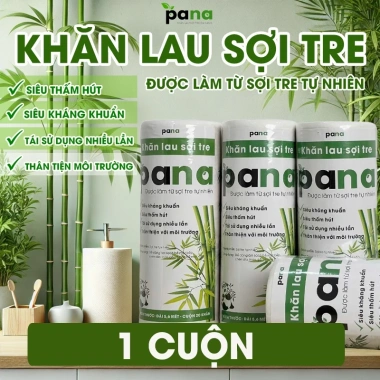 Khăn Lau Sợi Tre Đa Năng PANA – Siêu Thấm Hút, Không Dính Dầu, Kháng Khuẩn Tự Nhiên, 110.000₫