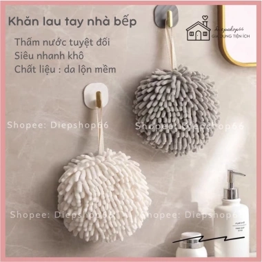 Khăn lau tay bông siêu thấm hút - Nhanh khô, nhỏ gọn, đẹp mắt, treo tường - Sale 20k (giá gốc 24.2k)