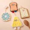 Khăn Lau Tay Siêu Thấm Hút Hình Bánh Mì Hoạt Hình Dễ Thương - Treo Bếp, Tắm, Lau Khô Nhanh 20k 7