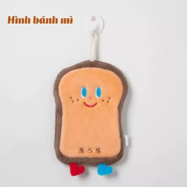 Khăn Lau Tay Siêu Thấm Hút Hình Bánh Mì Hoạt Hình Dễ Thương - Treo Bếp, Tắm, Lau Khô Nhanh 20k 10 Khăn Lau Tay Siêu Thấm Hút Hình Bánh Mì Hoạt Hình Dễ Thương - Treo Bếp, Tắm, Lau Khô Nhanh 20k 10