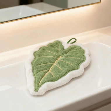 Khăn Lau Tay Siêu Thấm Hút Nhanh Khô - Họa Tiết Lá Mềm Mại Dễ Thương, Việt Home KL03 10