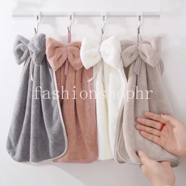 Khăn Lau Tay Vải Nhung San Hô Mềm Mại, Thấm Hút Nhanh, Khô Ngay - Giá 55.079₫