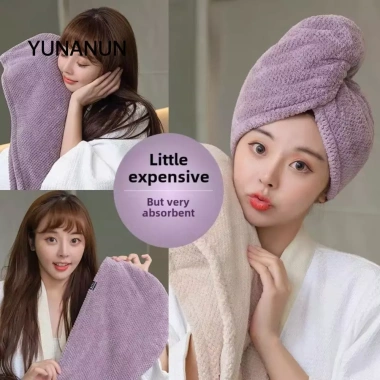 Khăn Lau Tóc Khô Nhanh YUNANUN - Mũ San Hô Dày, Thấm Hút Bền, Giá 44.280đ
