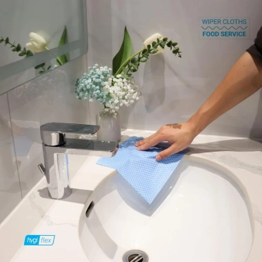 Khăn lau vải không dệt Hygi Flex Wiper Cloths xanh dương 30x60cm 20 cái - Giá 108k