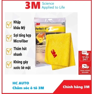 Khăn lau xe 3M 50.400 chuyên dụng - Siêu sạch, không vệt, giảm giá chỉ 59.000₫