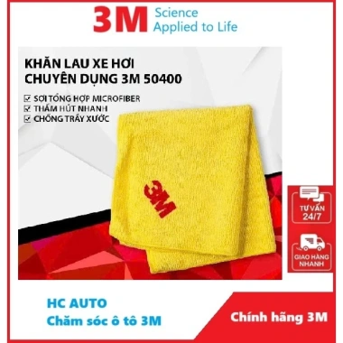 Khăn lau xe 3M 50.400 chuyên dụng - Siêu sạch, không vệt, giảm giá chỉ 59.000₫