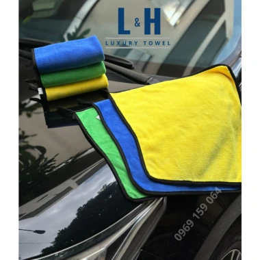 Khăn Lau Xe Hơi Ô Tô Cao Cấp Microfiber Siêu Thấm Không Rụng Lông Giá 12.000đ