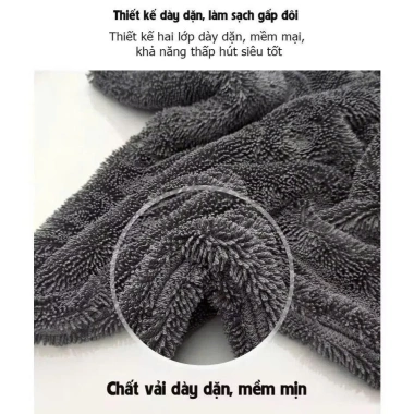 Khăn lau xe LIMPAR siêu thấm Superfine Fiber không rụng lông, chống trầy xước cho xe máy và ô tô - Giá 55.000đ 2