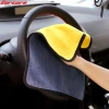 Khăn lau xe Microfiber 2 lớp siêu thấm, siêu mịn - Vệ sinh ô tô, xe máy chỉ 7.500đ 6