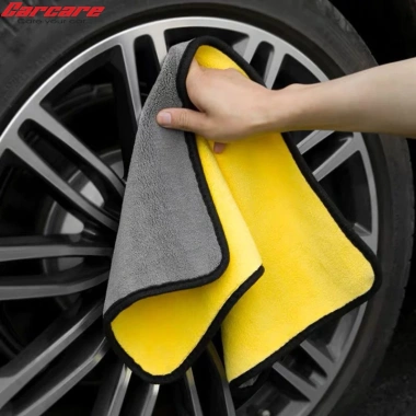 Khăn lau xe Microfiber 2 lớp siêu thấm, siêu mịn - Vệ sinh ô tô, xe máy chỉ 7.500đ