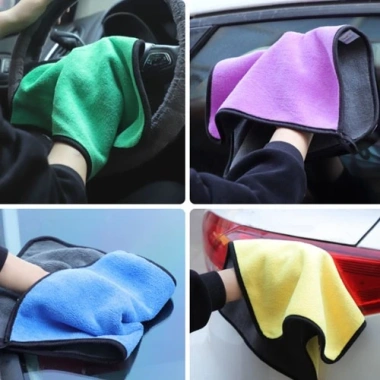 Khăn lau xe Microfiber mềm mịn, thấm hút nước tốt Dùng cho xe hơi, ô tô, xe máy 7