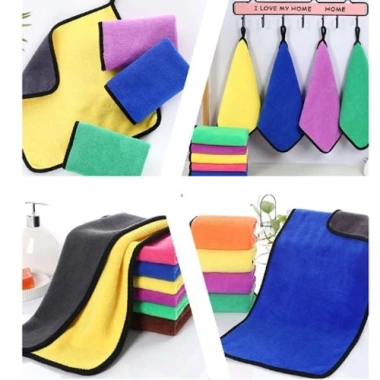 Khăn lau xe Microfiber mềm mịn, thấm hút nước tốt Dùng cho xe hơi, ô tô, xe máy 8