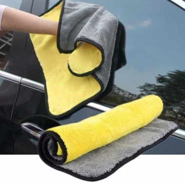 Khăn lau xe ô tô 2 lớp Microfiber siêu thấm, lau bếp, lau kính - 12.000₫