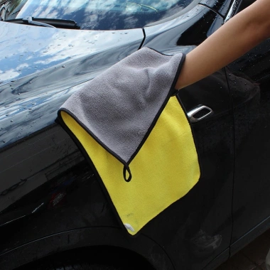 Khăn lau xe ô tô 2 lớp Microfiber siêu thấm, lau bếp, lau kính - 12.000₫