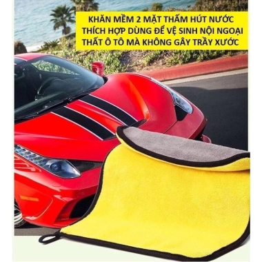 Khăn Lau Xe Ô Tô 3M Sợi Microfiber Mềm Mịn Đa Năng 2 Mặt Siêu Thấm Hút Rửa Xe Ô Tô và Xe Máy 9