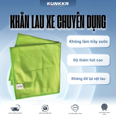 Khăn lau xe ô tô 40x40 Microfiber thấm hút nước, chống xước, lau kính - Giá 24.999đ 2