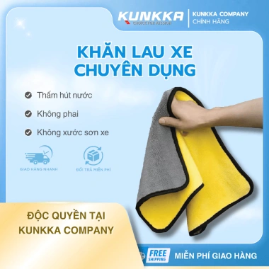 Khăn lau xe ô tô 40x40 Microfiber thấm hút nước, chống xước, lau kính - Giá 24.999đ 6