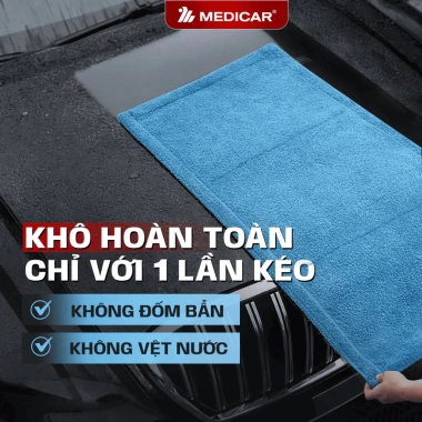 Khăn Lau Xe Ô Tô Microfiber 1.200GSM Medicar Dày Mềm Thấm Hút Mạnh Giá Ưu Đãi 263k 2