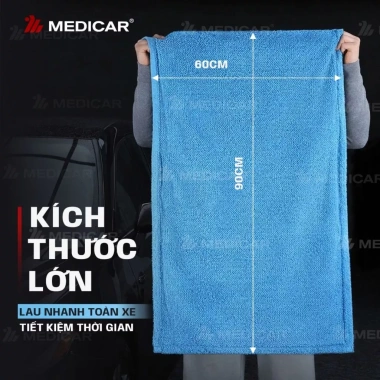 Khăn Lau Xe Ô Tô Microfiber 1.200GSM Medicar Dày Mềm Thấm Hút Mạnh Giá Ưu Đãi 263k 6