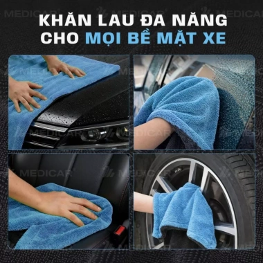 Khăn Lau Xe Ô Tô Microfiber 1.200GSM Medicar Dày Mềm Thấm Hút Mạnh Giá Ưu Đãi 263k 7