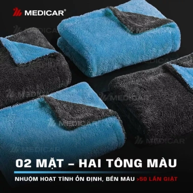 Khăn Lau Xe Ô Tô Microfiber 1.200GSM Medicar Dày Mềm Thấm Hút Mạnh Giá Ưu Đãi 263k 8