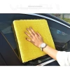 Khăn Lau Xe Ô Tô Microfiber 2 Lớp Dày Dặn Màu Vàng Siêu Thấm Hút 4