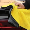 Khăn Lau Xe Ô Tô Microfiber 2 Lớp Dày Dặn Màu Vàng Siêu Thấm Hút 5
