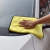 Khăn Lau Xe Ô Tô Microfiber 2 Lớp Dày Dặn Màu Vàng Siêu Thấm Hút 8