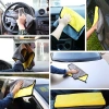 Khăn lau xe ô tô microfiber 2 lớp siêu thấm mềm - Cho ô tô & xe máy, giá 14.000₫ 7