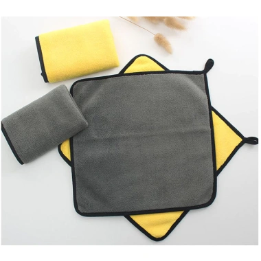 Khăn lau xe ô tô microfiber 2 lớp siêu thấm mềm - Cho ô tô & xe máy, giá 14.000₫ 8