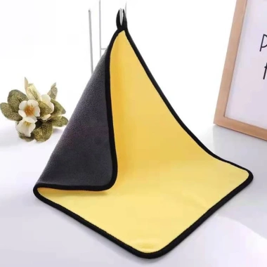 Khăn lau xe ô tô microfiber 2 lớp siêu thấm mềm - Cho ô tô & xe máy, giá 14.000₫ 9