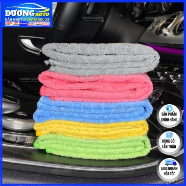 Khăn lau xe ô tô Microfiber đa năng, lau kính, sơn, nội thất, siêu thấm không bụi, không trầy xước - 24.000đ 3