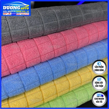 Khăn lau xe ô tô Microfiber đa năng, lau kính, sơn, nội thất, siêu thấm không bụi, không trầy xước - 24.000đ 4