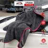 Khăn lau xe ô tô xe máy cao cấp siêu thấm 60x160cm viền đỏ không sơ rối