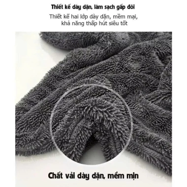 Khăn Lau Xe Superfine Fiber Cao Cấp – Đa Năng Vệ Sinh Ô Tô, Xe Máy, Nhà Bếp, Kính Siêu Thấm Hút, Giá 49.000đ 2